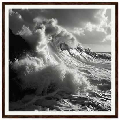 Dramatic ocean wave crashing in Sublime Crest Odyssey framed wall art special edition