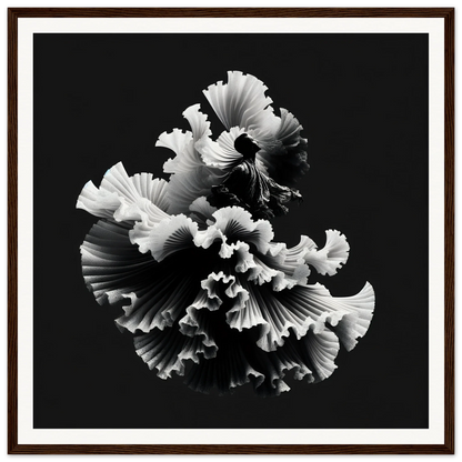 Delicate ruffled coral art piece from Swirling Euphoria Unbound special edition art