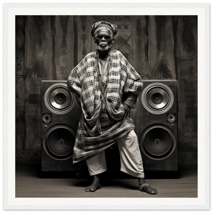 Person in traditional African attire at Echos of Mysticism special edition art™ display