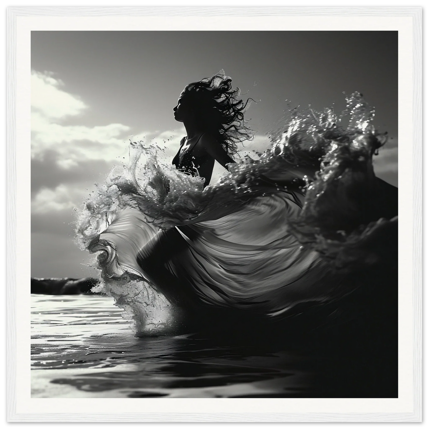 Dramatic wave crashing in Ocean’s Dancer Serenity special edition art™ framed artwork