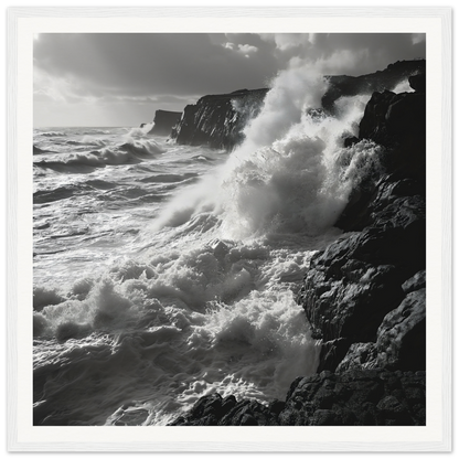 Powerful ocean waves crash on rugged cliffs in Wave’s Untold Trance special edition art™