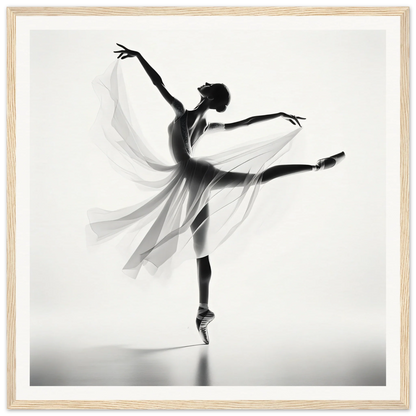 Graceful ballet dancer in flowing dress en pointe for Ethereal Grace’s Whisper art