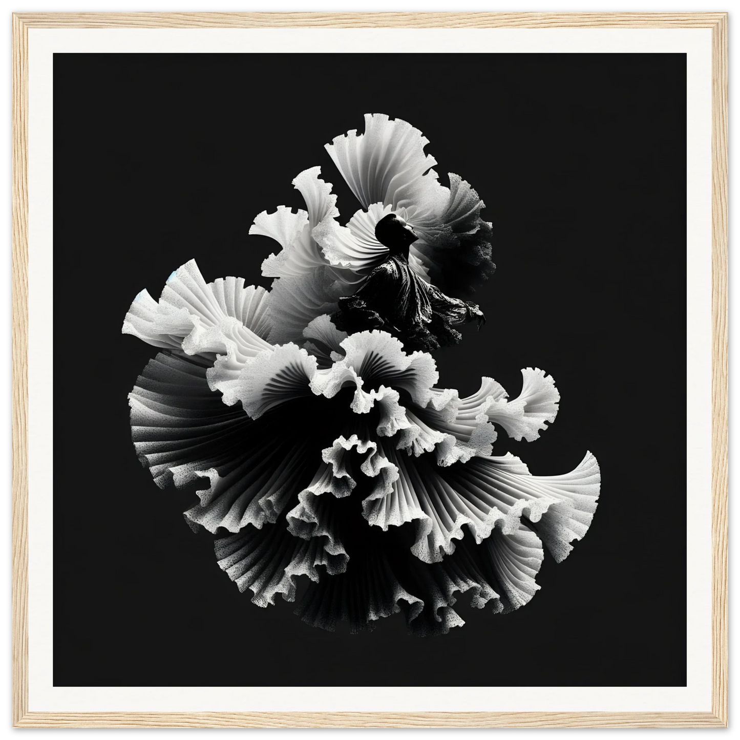 Ruffled white coral-like formation from Swirling Euphoria Unbound special edition art™