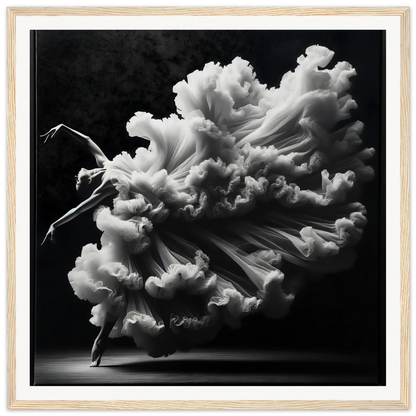 Dancer in flowing white fabric forms cloud-like silhouette for Whirling Mystic Revelry