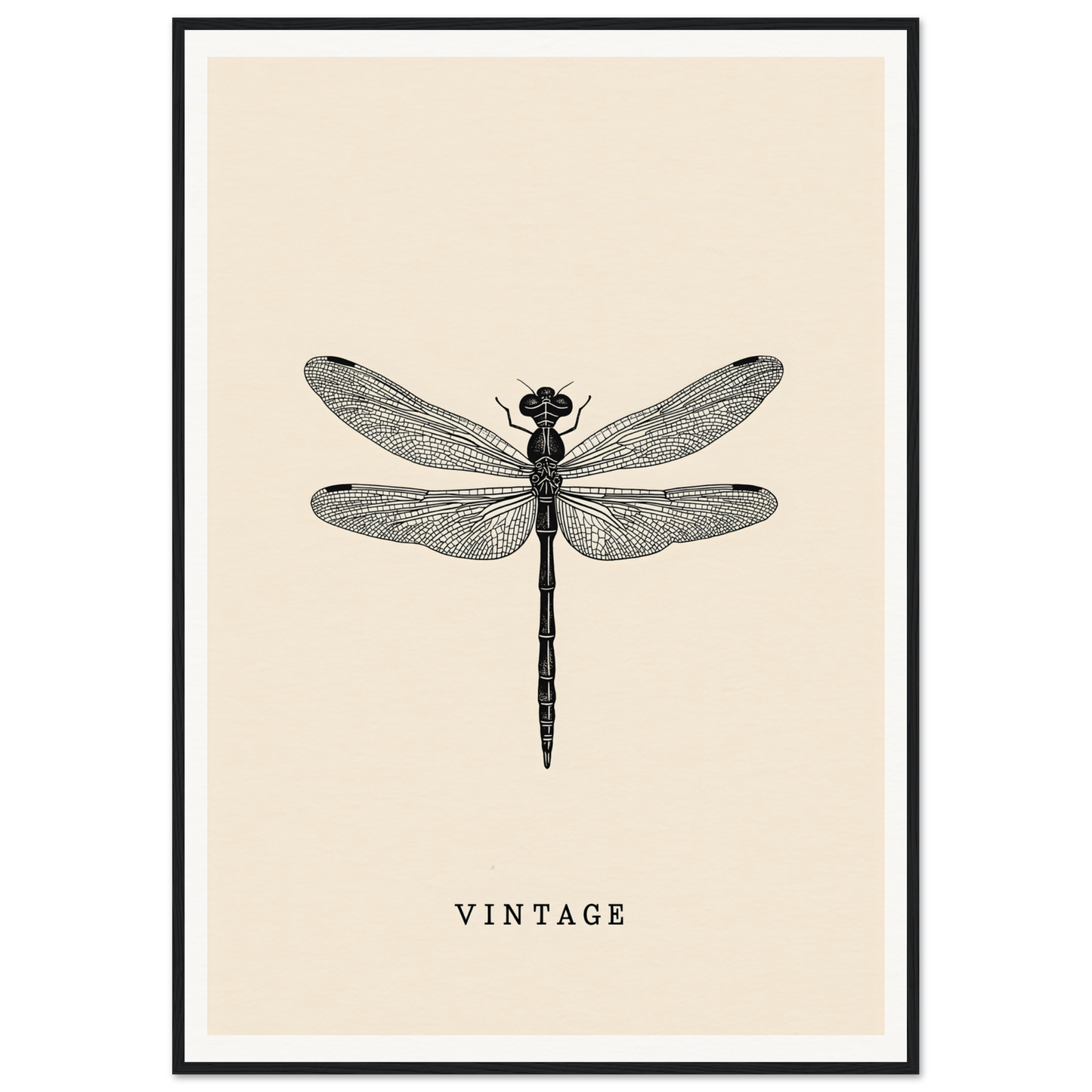 Vintage dragonfly framed wall art, perfect for stylish home decor and cool room decor by Future Fashion Oracle™.