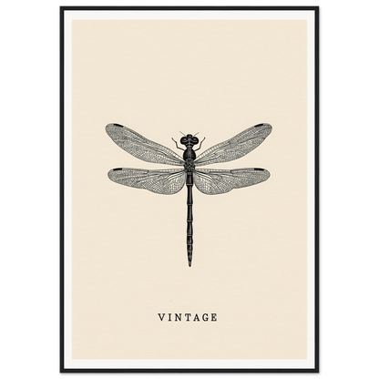 Vintage dragonfly framed wall art, perfect for stylish home decor and cool room decor by Future Fashion Oracle™.