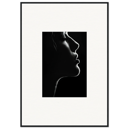 Dramatic black and white silhouette with rim lighting for Velvet Void Sensation art