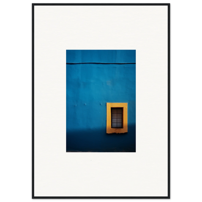 Yellow-framed window on a blue wall in Hypercolor Dreamscape Longitude design