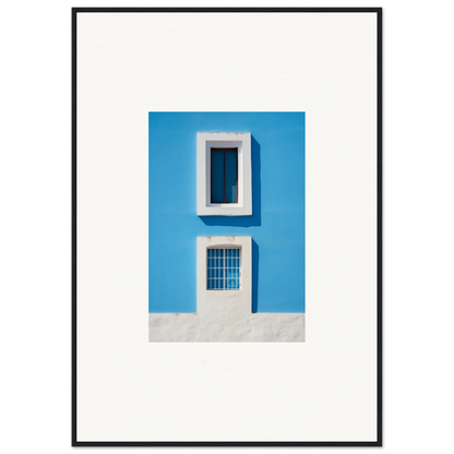 Blue wall with white-framed windows in Isles Encompassed Vista special edition art™