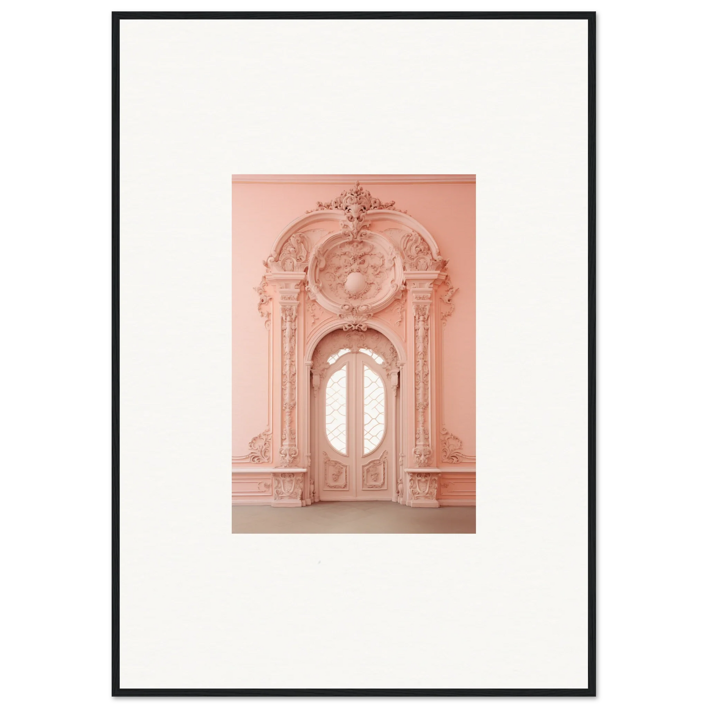 Ornate pink Baroque doorway in Ether Pendantia Portal special edition art™ design