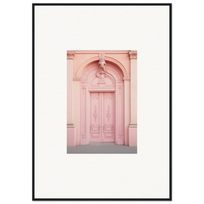 Ornate pink door with arched frame, part of Porphyr Pink Processions special edition art™