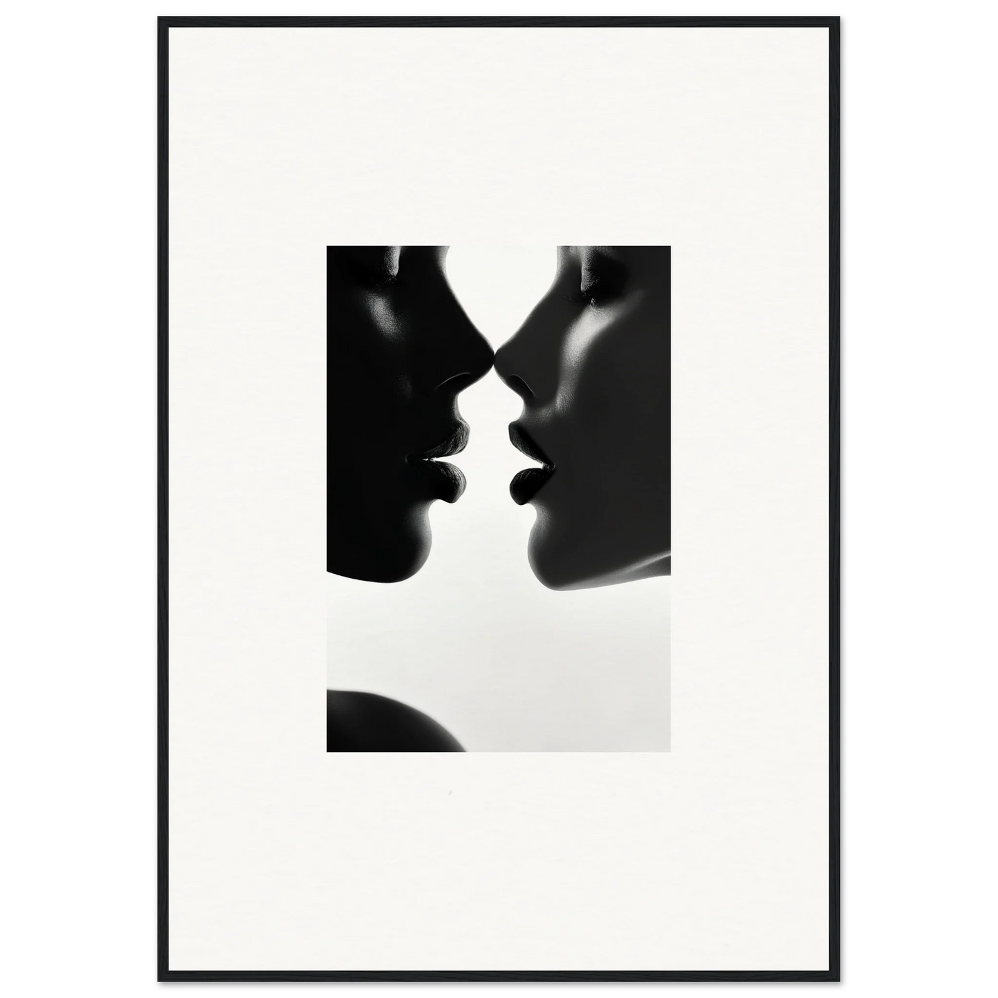 Two silhouettes in an intimate moment from Lattices of Ephemera special edition art