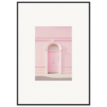 Pink door with white trim in Pearly Baccarat Dream framed wall art design