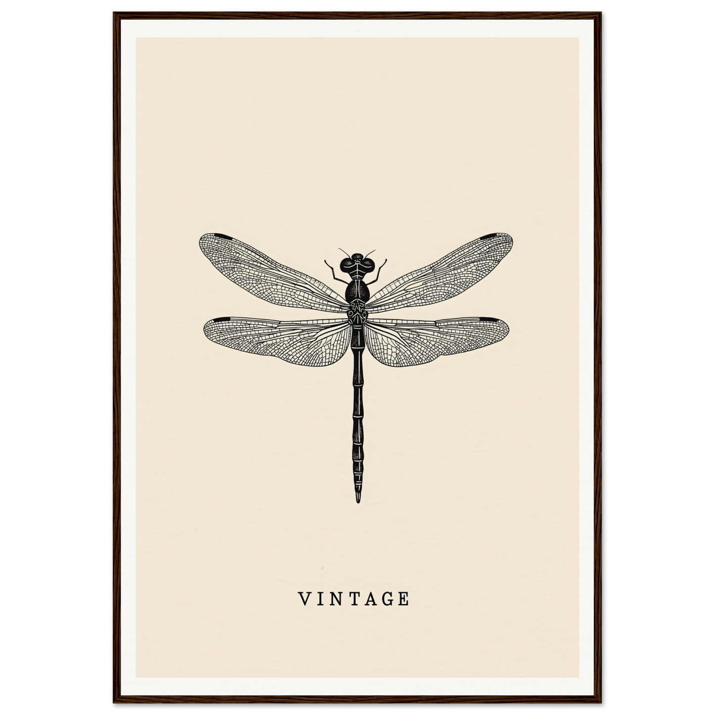 Vintage dragonfly framed wall art by Future Fashion Oracle™, perfect for cool room decor and stylish home art accents.