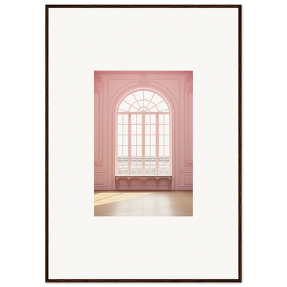 Arched window with pink walls in Ether Balcon Evolvement framed wall art design