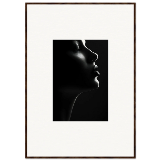 Dramatic black and white profile silhouette backlit, perfect for Silhouette’s Siren special edition art™