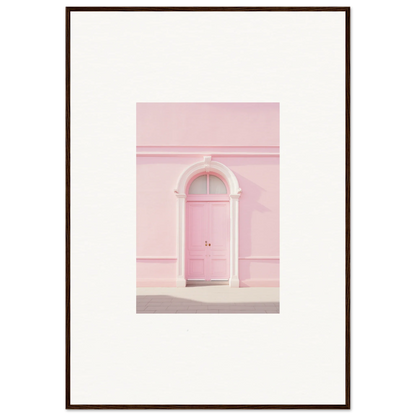 Pink door with white trim in Pearly Baccarat Dream framed wall art special edition