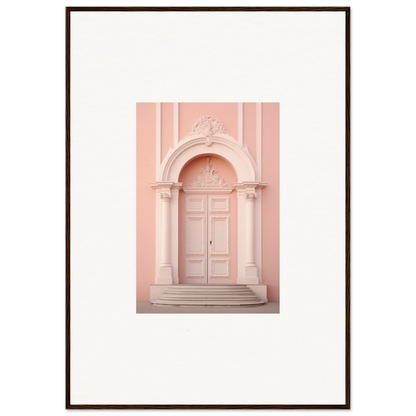 Elegant pink door with ornate archway in the Petal Whispers Portal special edition art