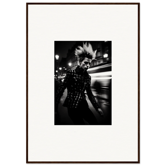 Punk rocker with spiked mohawk in plaid shirt for Street Surf Symphony special edition art™