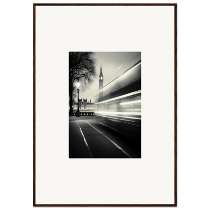 Long exposure light trails by Big Ben, part of Fluid Timeless Pulse framed wall art