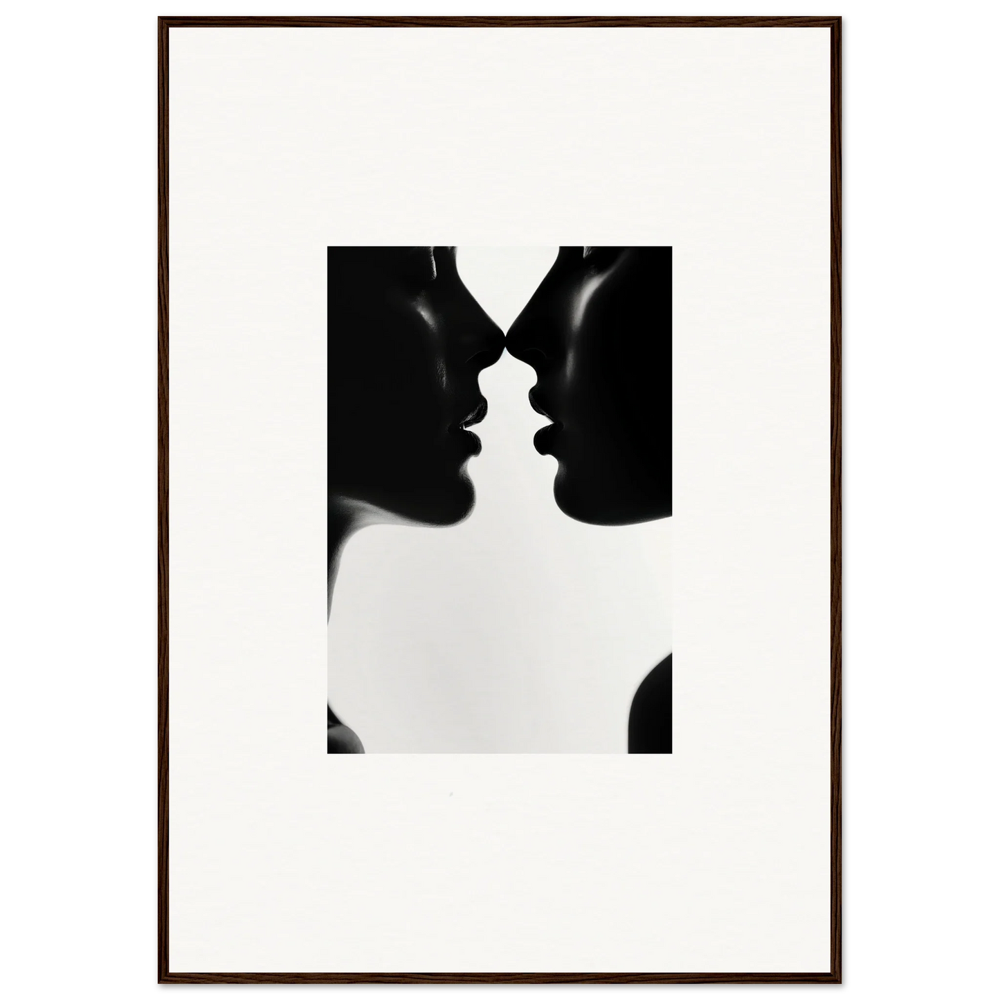 Two silhouettes in a near-kiss for Whispers Shadowdance Serenaa special edition art™