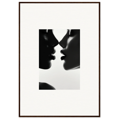 Two silhouetted profiles in an intimate moment from Ephemeral Echoes Touch special edition art™