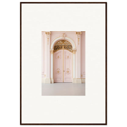 Ornate pink double door with gilded arch in Regal Must framed wall art special edition