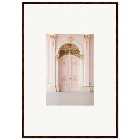 Ornate pink double door with gilded arch in Regal Must framed wall art special edition