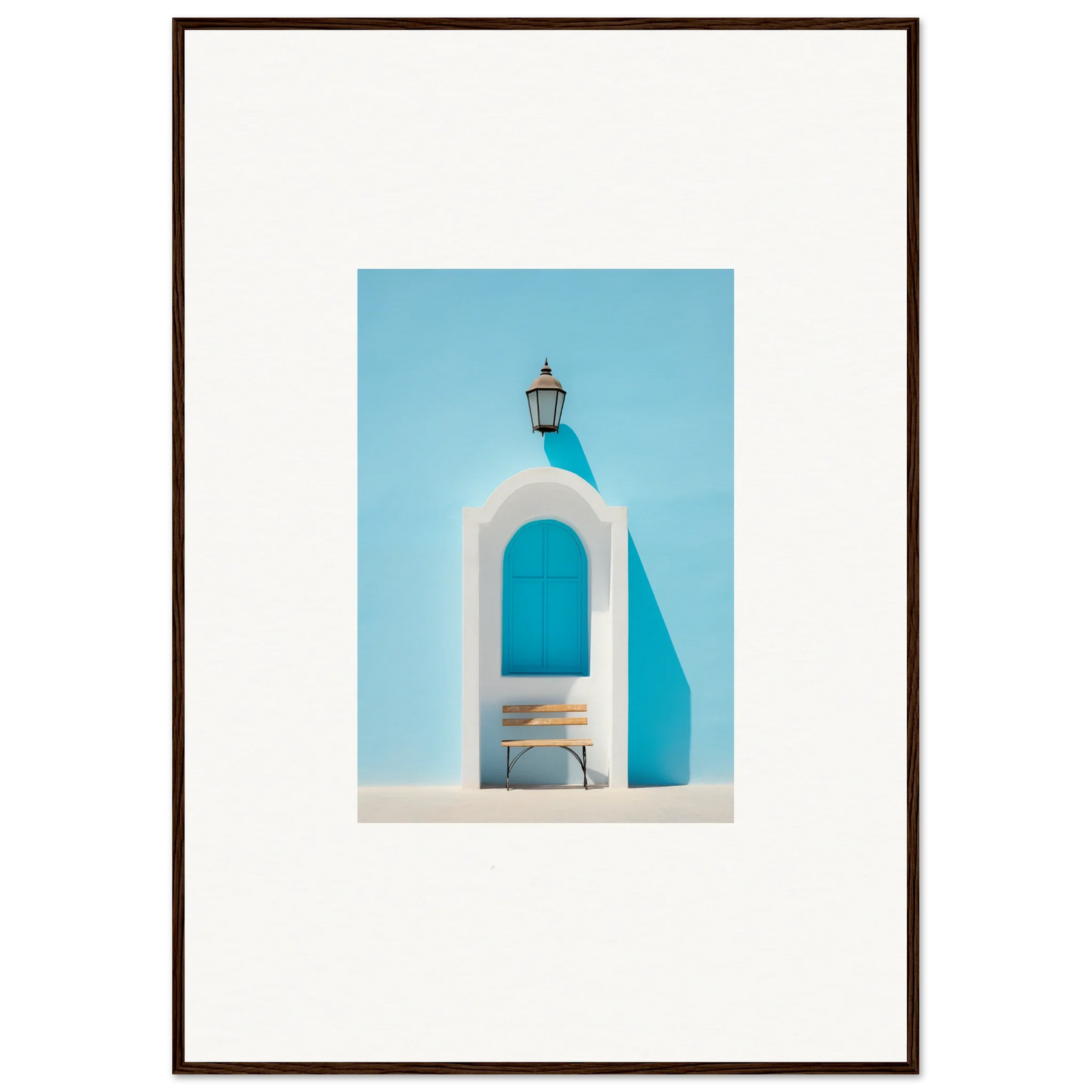 White arched alcove with a lantern, perfect for Ethereal Mediterranean Pause decor