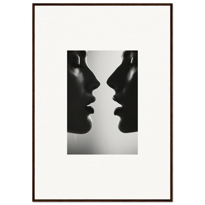 Two silhouetted profiles in the special edition art™ Echo’s Embrace premium framed wall piece