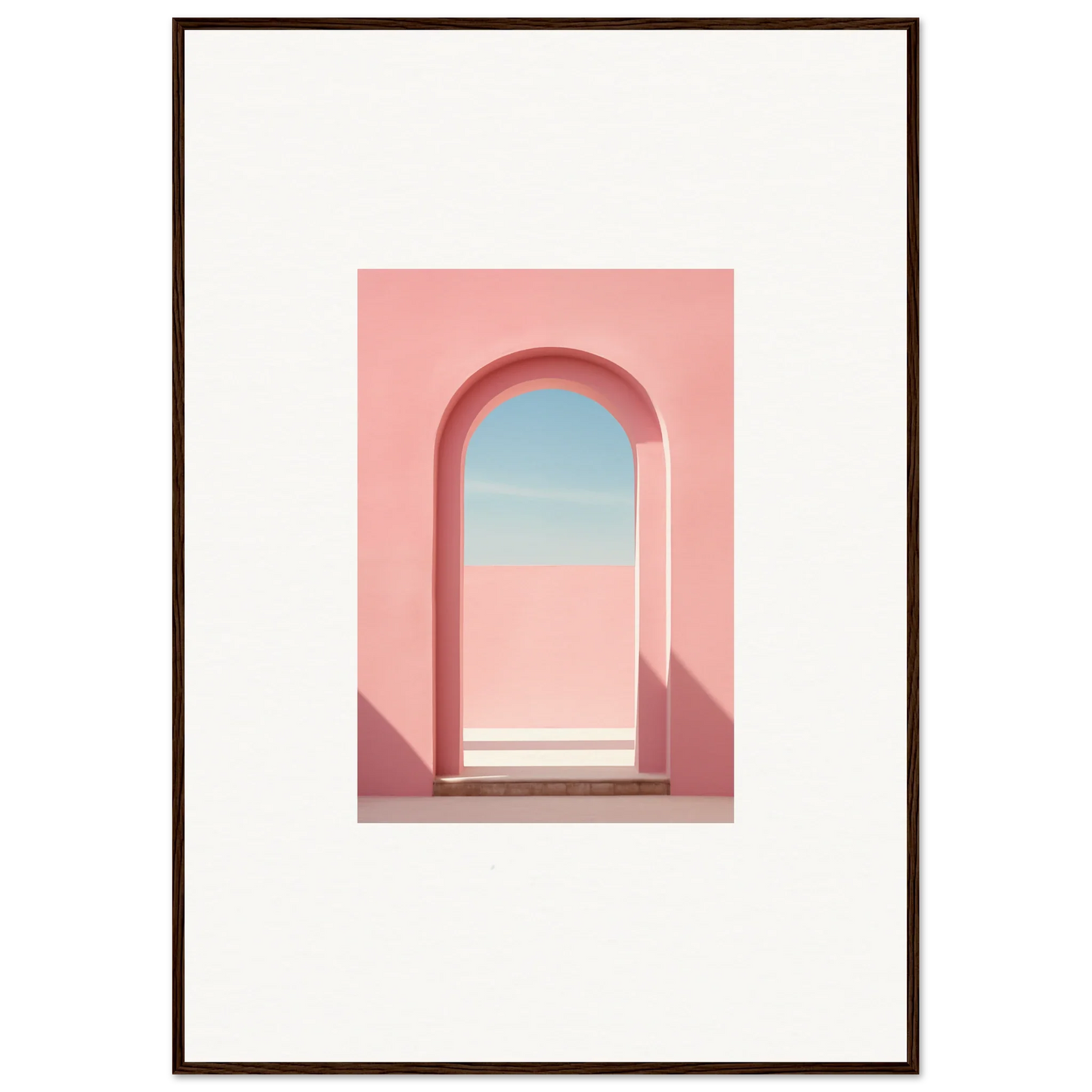 Pink arched doorway revealing blue sky in Echo of Horizons special edition art™