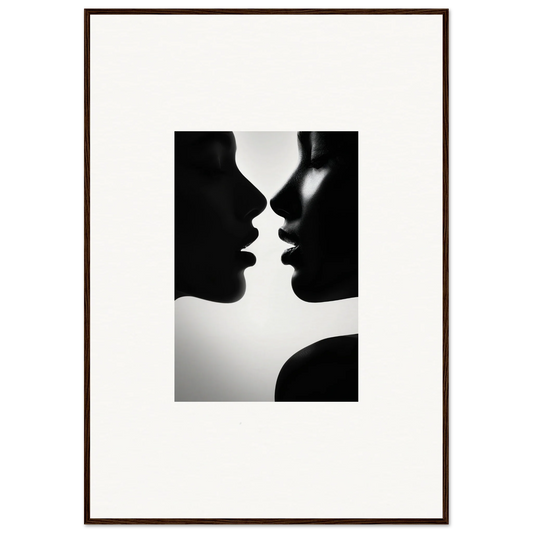 Two silhouetted profiles in an intimate moment, a piece from Sables Dance special edition art