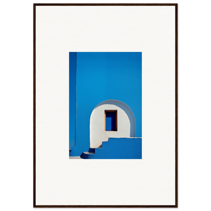 White arched doorway on blue walls from Dreams’ Premium Framed Special Edition Art™