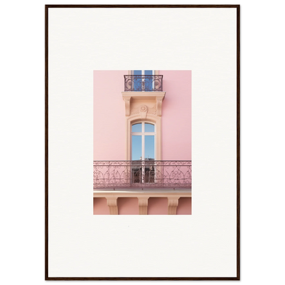 Elegant pink balcony with ornate iron railings, part of the Dusky Dream Balustrade collection