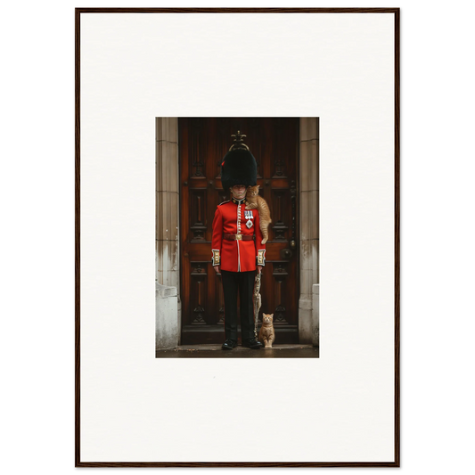 British royal guard in red uniform with a cat for God Save special edition art™