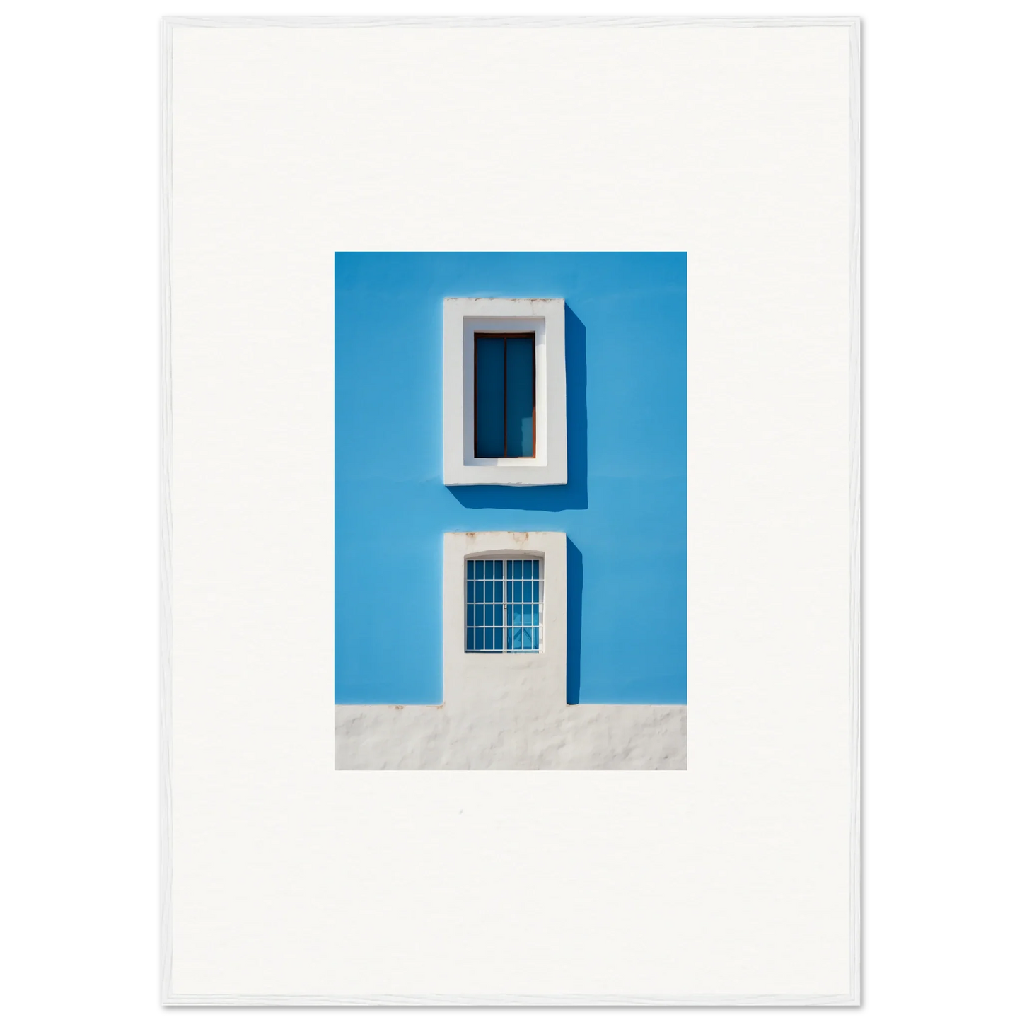 Blue wall with two white-framed openings in Isles Encompassed Vista special edition art™