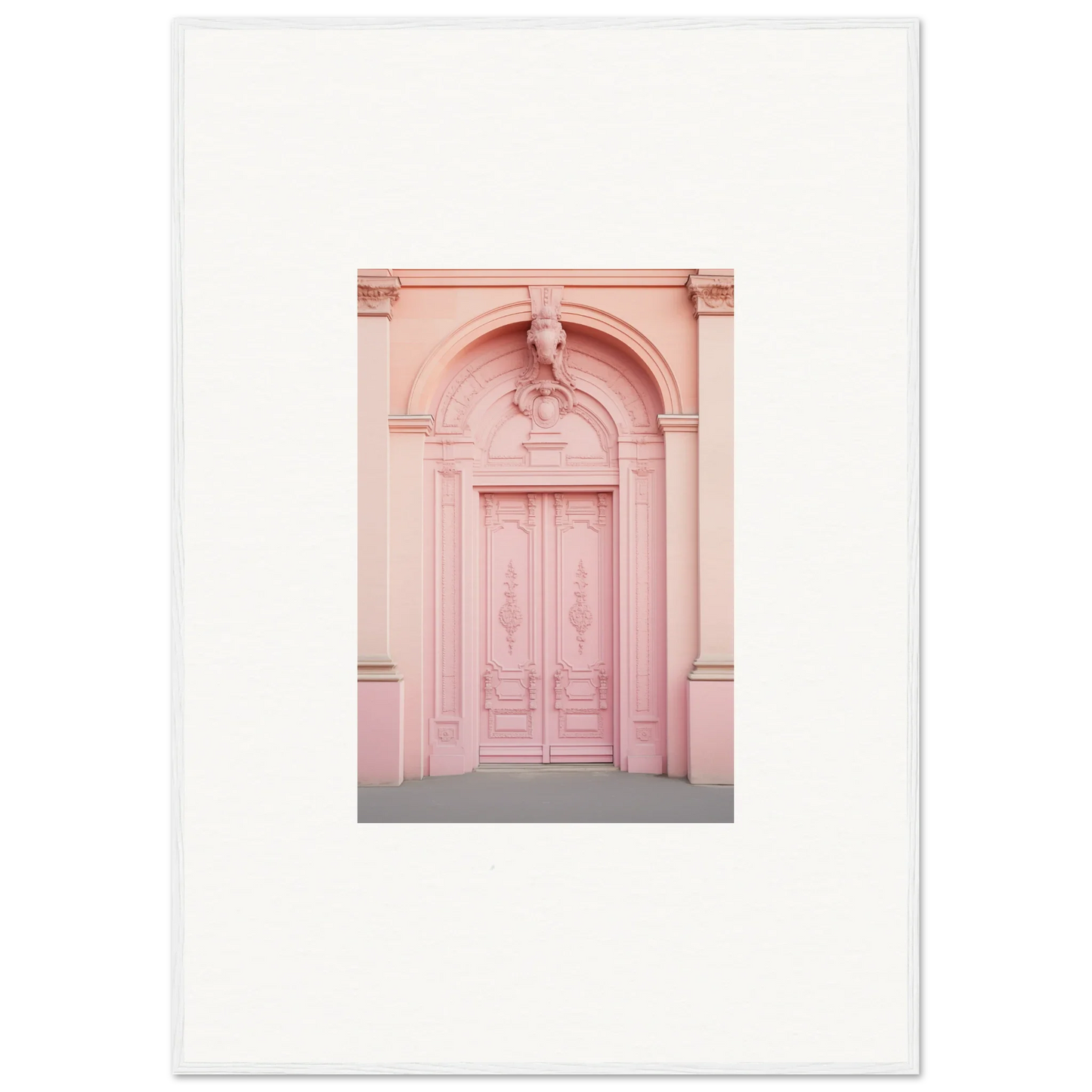 Ornate arched pink double door from Porphyr Pink Processions special edition art™