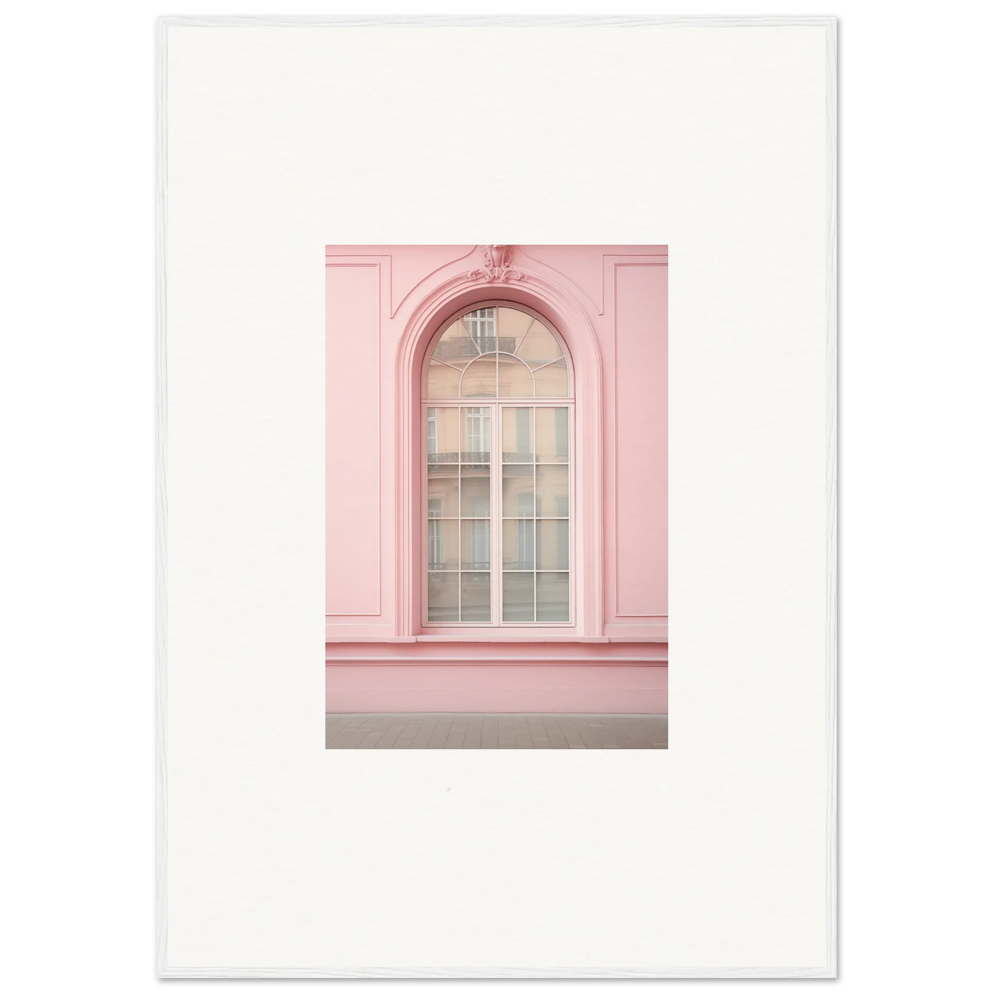 Arched pink window with white panes in Pink Sonata Vibrations special edition art™