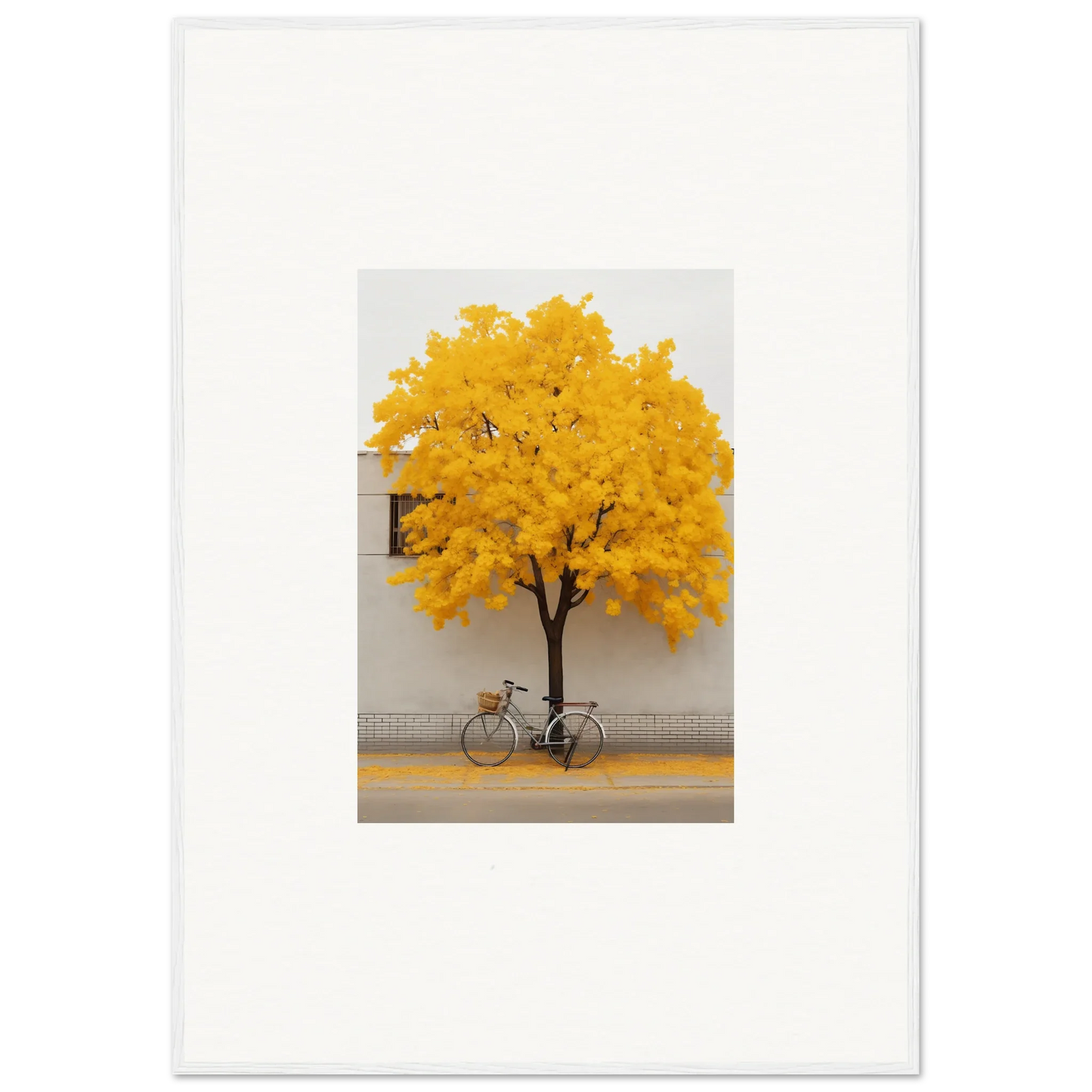 Bicycle under a yellow-leafed tree in Lemonade Gaze Reverie special edition art™