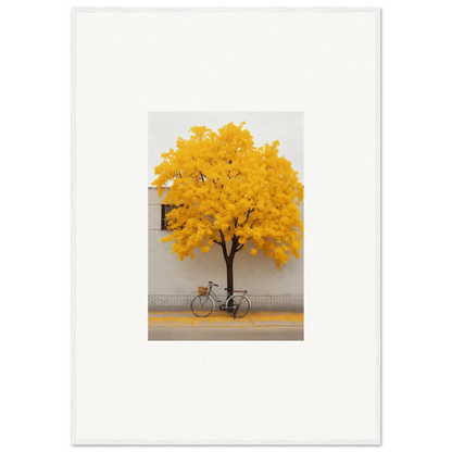 Bicycle under a yellow-leafed tree in Lemonade Gaze Reverie special edition art™