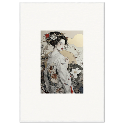 Traditional Japanese artwork of a geisha in a floral kimono for Daydream Blossom Wistitudes