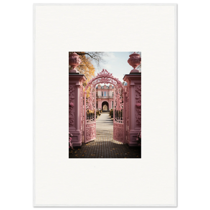 Pink floral archway guiding a serene garden path in Sugarcotton Visions Gateway