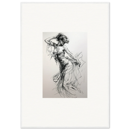 Expressive charcoal sketch of a dancer in motion from Virtual Grace Sketch special edition art™