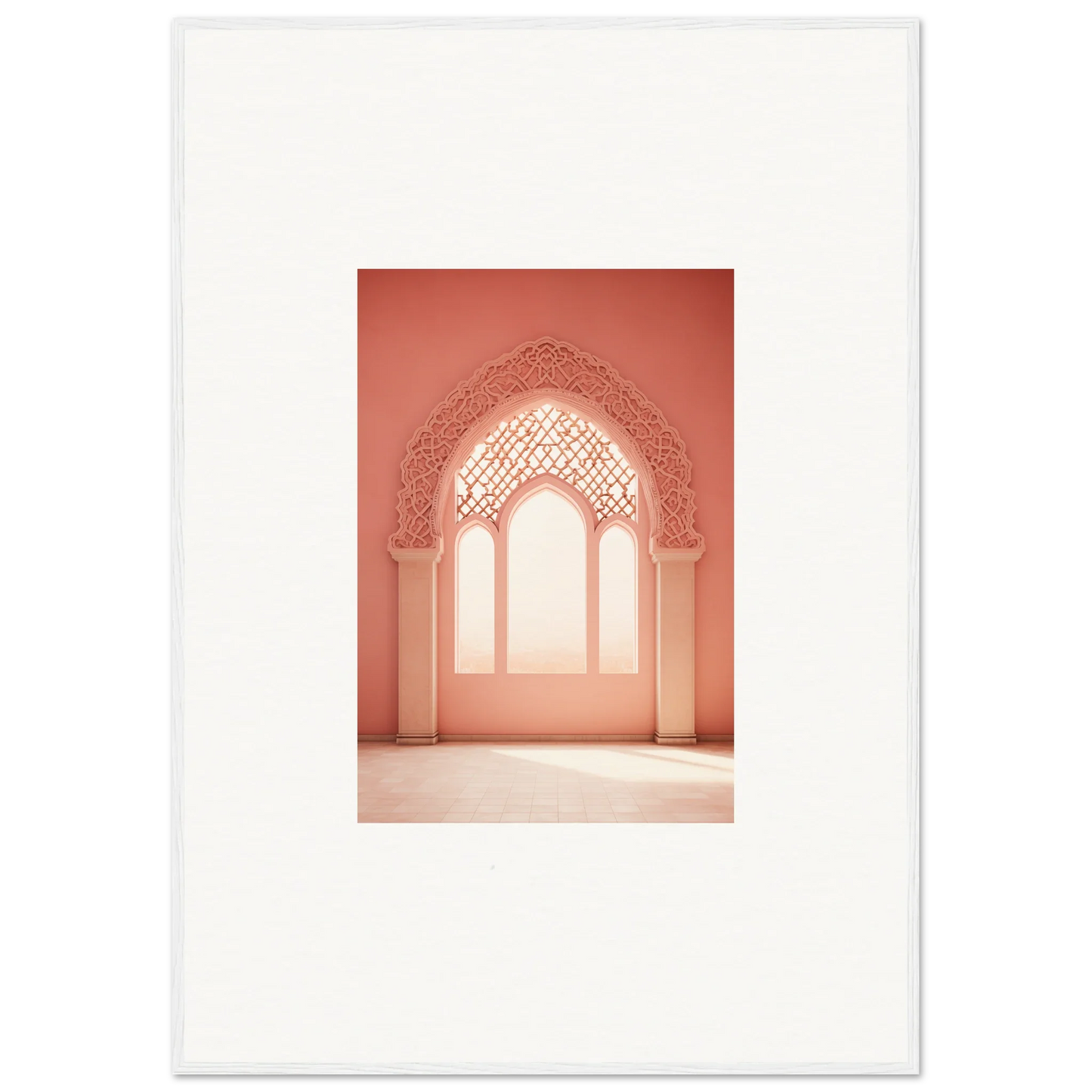 Ornate arched doorway with geometric patterns in Versaille Sunset Reimagined wall art