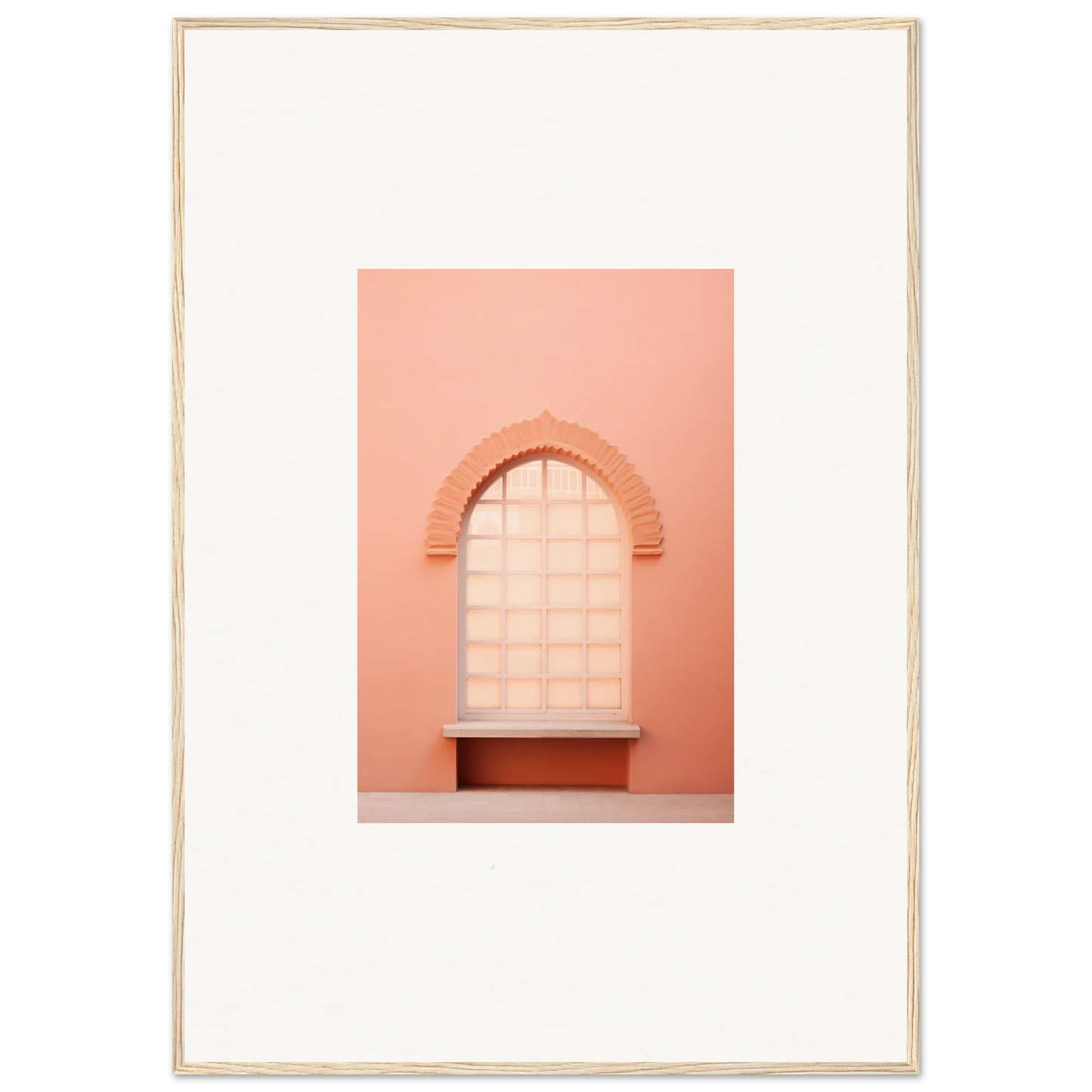 Arched window with bench seat in peachy-pink tones for Windows Morning Whisper art