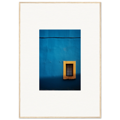 Yellow-framed window on blue wall in Hypercolor Dreamscape Longitude design