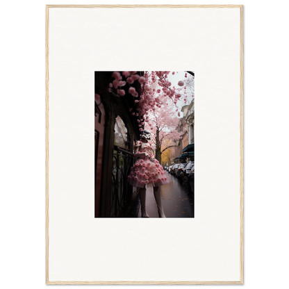 Cherry blossom tree in bloom overhanging street from Petal Eccentricity Revealed art