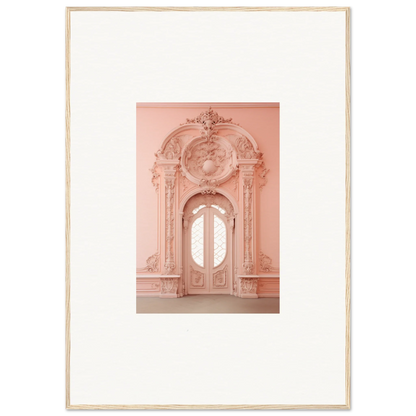 Ornate pink Baroque doorway in Ether Pendantia Portal framed wall art special edition