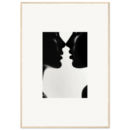 Two silhouetted profiles in a mirrored pose from Whispers Shadowdance Serenaa special edition art™