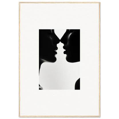 Two silhouettes nearly kissing in Shadowed Sédual Symphony special edition art™